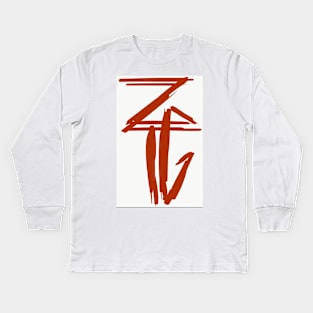 Abstract ZPG Logo Kids Long Sleeve T-Shirt